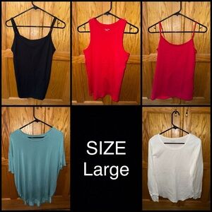 women’s Size Large Tops Lot of 5